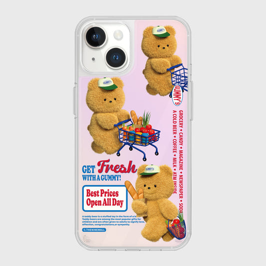 ｜THENINEMALL｜ Pattern Gummys Fresh Market Mirror Phone Case