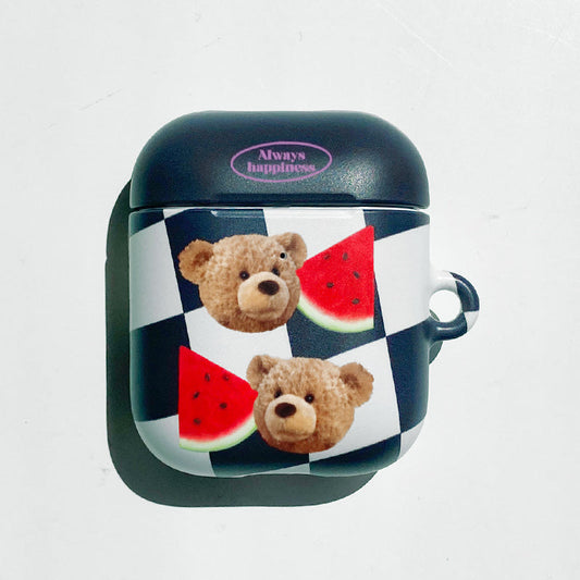 ｜MOMO CASE｜ 481 Check테드 (블랙) Airpods Case