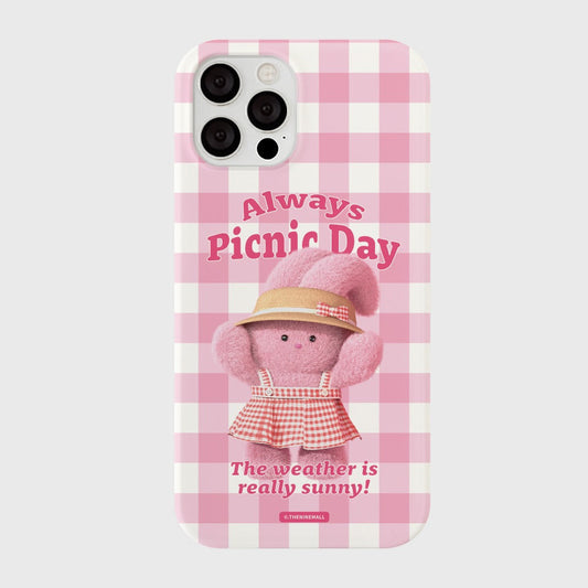 ｜THENINEMALL｜ Picnic Day Windy Hard Phone Case (2 types)