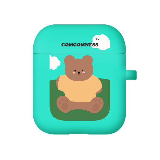 ｜MOMO CASE｜ 487 Hill-베어 Color Jelly Airpods Case (10 Colors)