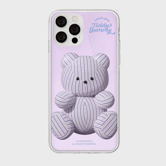 ｜THENINEMALL｜ Stripy Gummy Mirror Phone Case