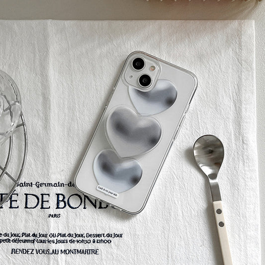 ｜Mademoment｜ Lucky Heart Design Clear Phone Case (3 Types)