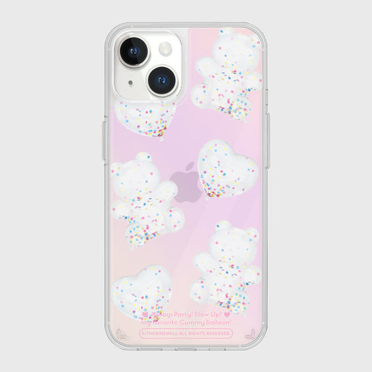 ｜THENINEMALL｜ White Gummy Balloon Mirror Phone Case