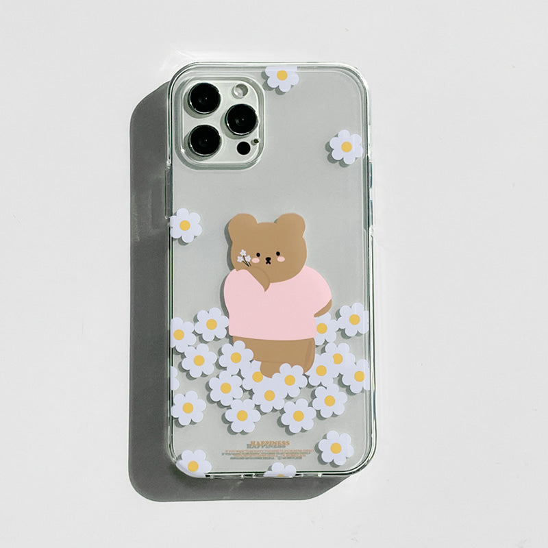 ｜MOMO CASE｜ 486 꽃받베어 Jelly Case