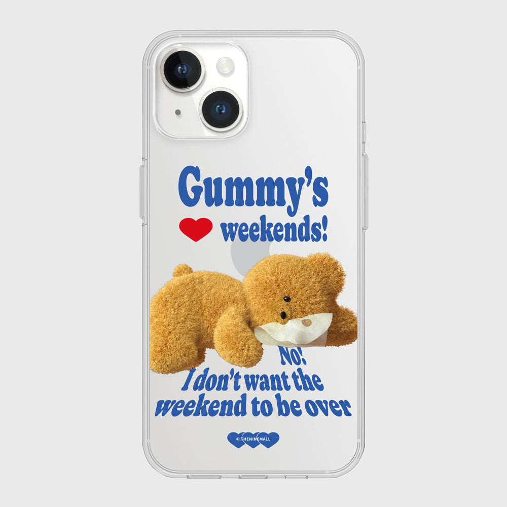 ｜THENINEMALL｜ Love Weekends Clear Phone Case (3 types)