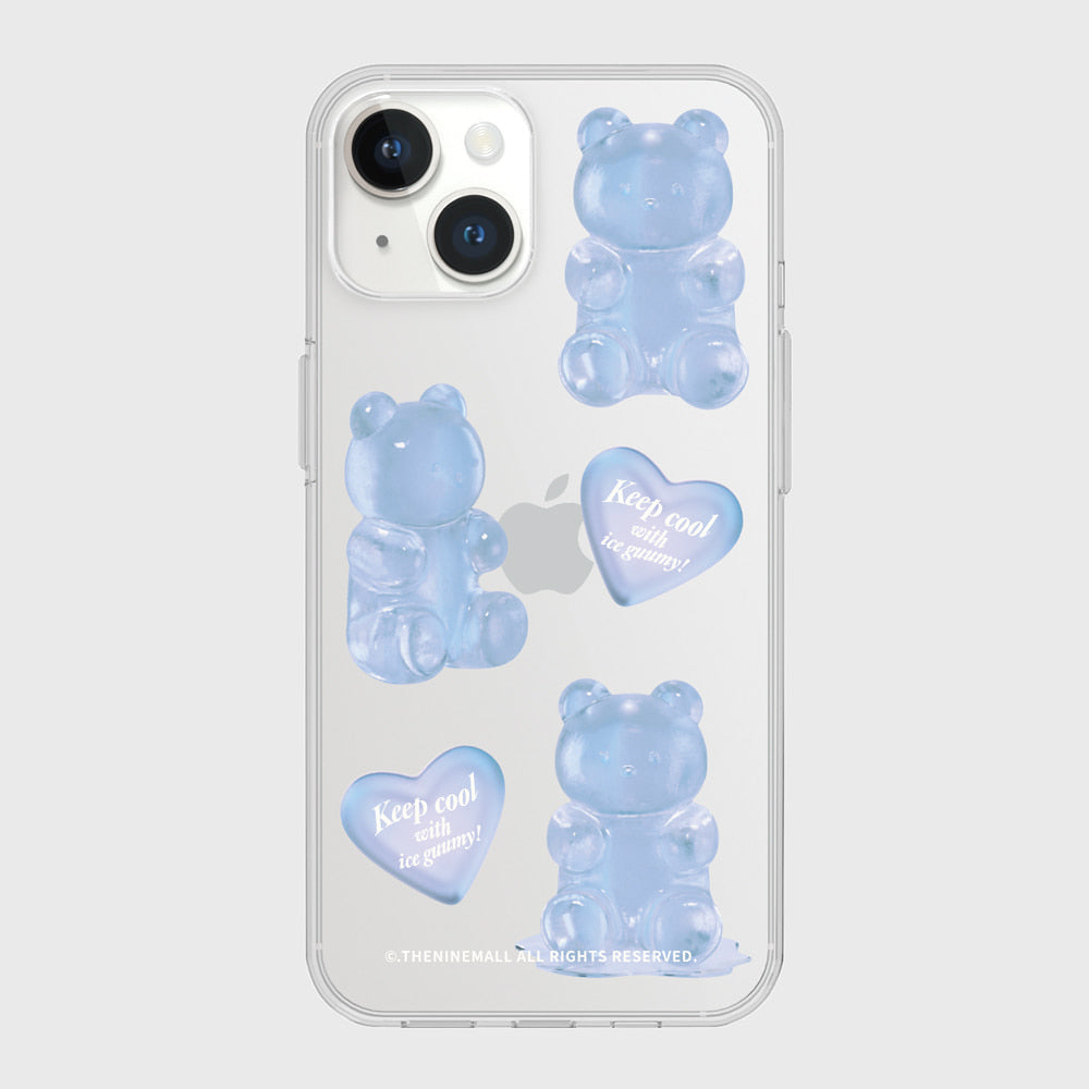 ｜THENINEMALL｜ Heart Ice Gummy Clear Phone Case (3 types)