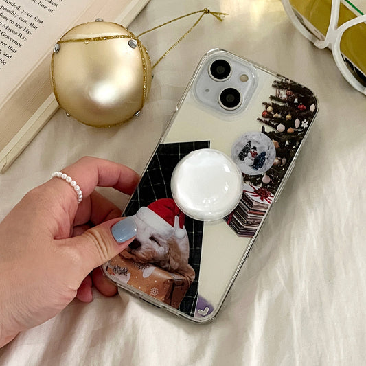 ｜Mademoment｜ Sleepy Puppy Design Glossy Mirror Phone Case