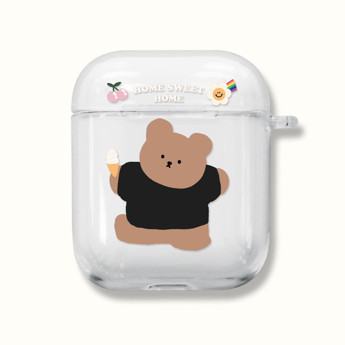 ｜MOMO CASE｜ 490 Ice마일 Clear Airpods Case