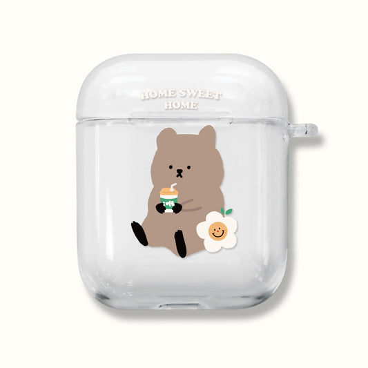 ｜MOMO CASE｜ 489 홈스윗쿼카 Clear Airpods Case