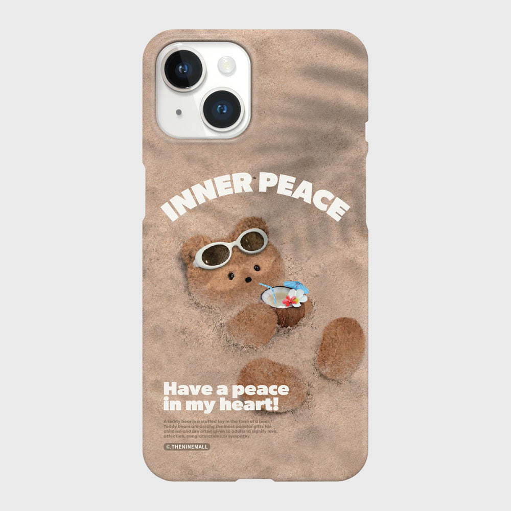 ｜THENINEMALL｜ Sand Gummy Inner Peace Hard Phone Case (2 types)