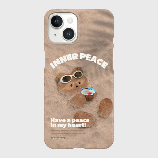 ｜THENINEMALL｜ Sand Gummy Inner Peace Hard Phone Case (2 types)