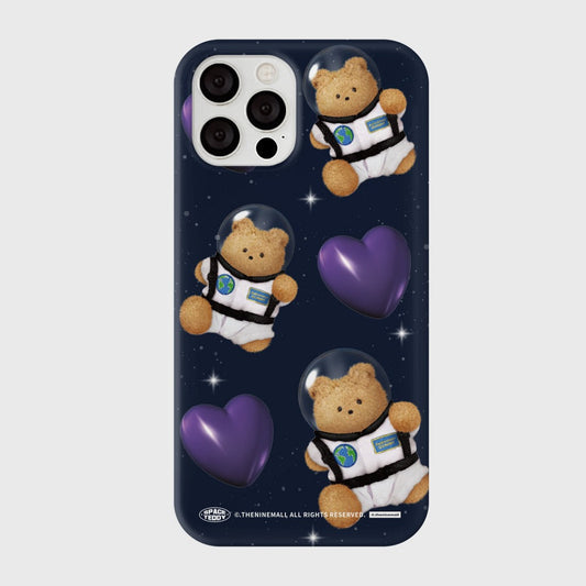 ｜THENINEMALL｜ 패턴 하트 스페이스 Hard Phone Case (3 types)