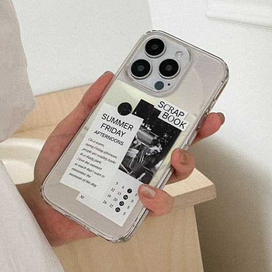 ｜Mademoment｜ Scrap Moment Sticker Design Glossy Mirror Phone