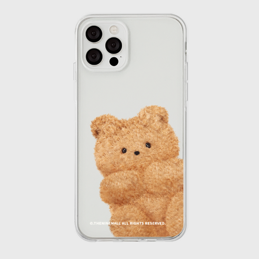 ｜THENINEMALL｜ 까꿍 베이비 테디구미 Clear Phone Case (3 types)