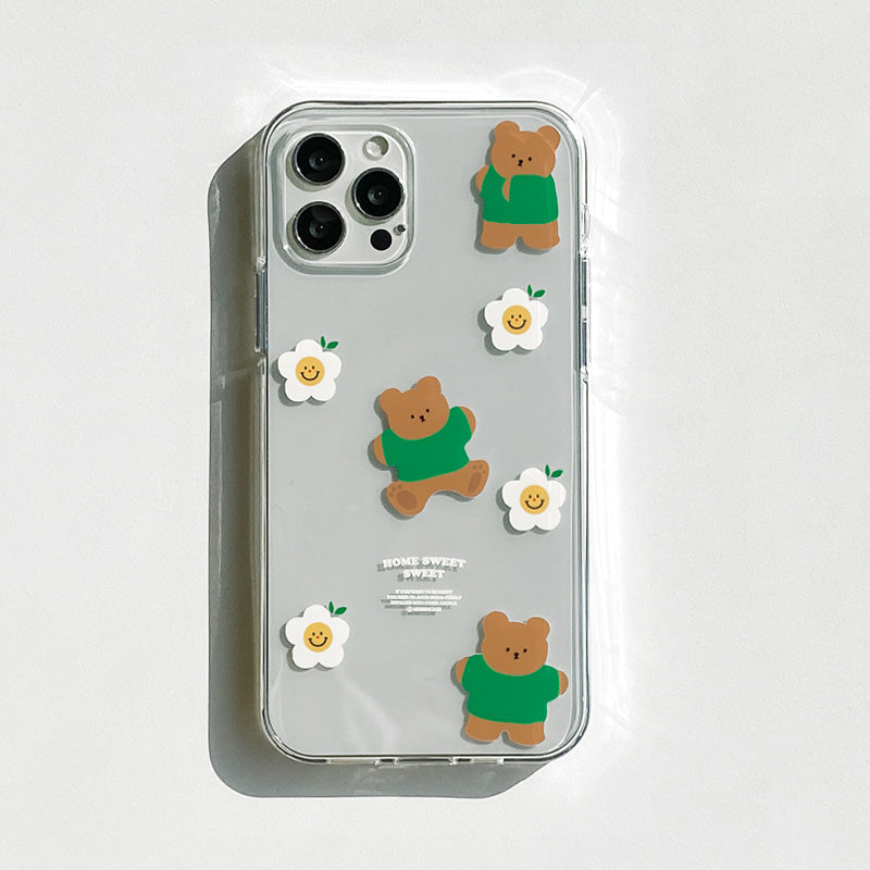 ｜MOMO CASE｜ 496 스윗카모베어 Jelly Case