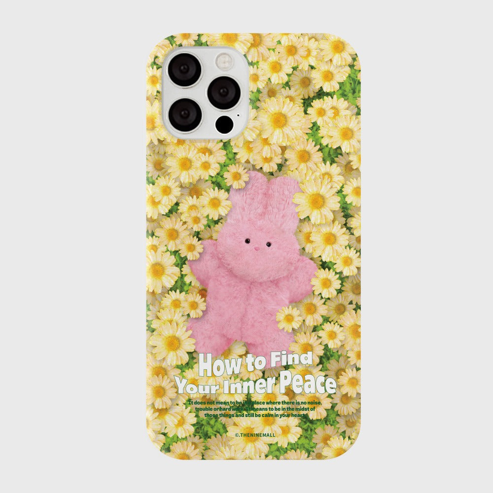 ｜THENINEMALL｜ Windy Daisy Inner Peace Hard Phone Case (2 types)