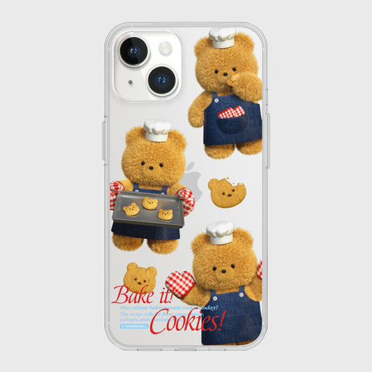 ｜THENINEMALL｜ Pattern Cookie Gummy Clear Phone Case (3 types)