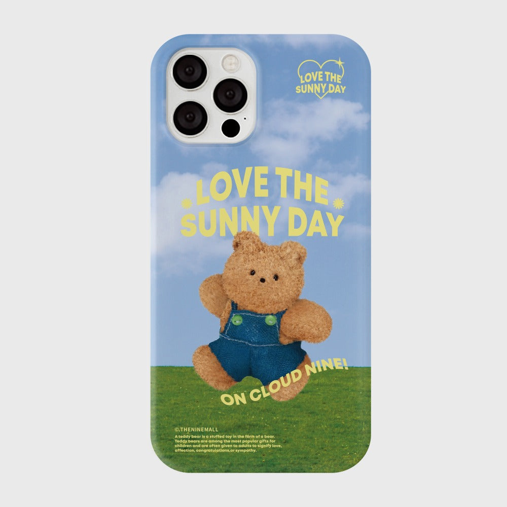 ｜THENINEMALL｜ 블루스카이 테디구미 Hard Phone Case (3 types)