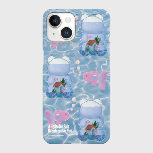 ｜THENINEMALL｜ Pattern Gummy Fish House Hard Phone Case (2 types)