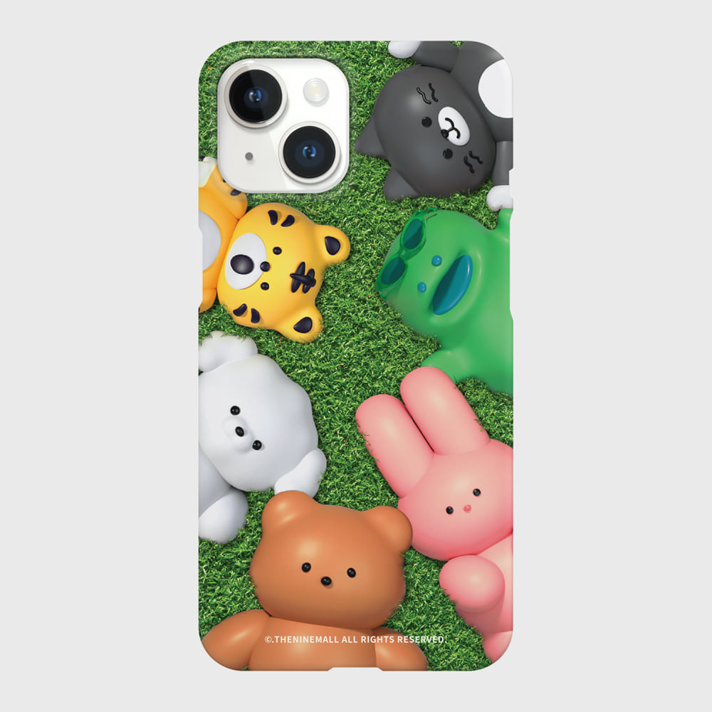 ｜THENINEMALL｜ Sunny Days Friends Hard Phone Case (2 types)