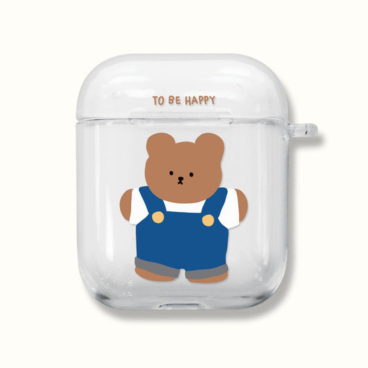 ｜MOMO CASE｜ 512 TOBE해피 Clear Airpods Case