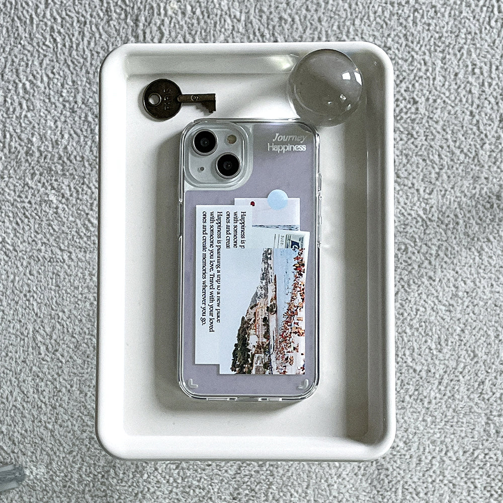 ｜Mademoment｜ Trip Sticker Design Glossy Mirror Phone Case