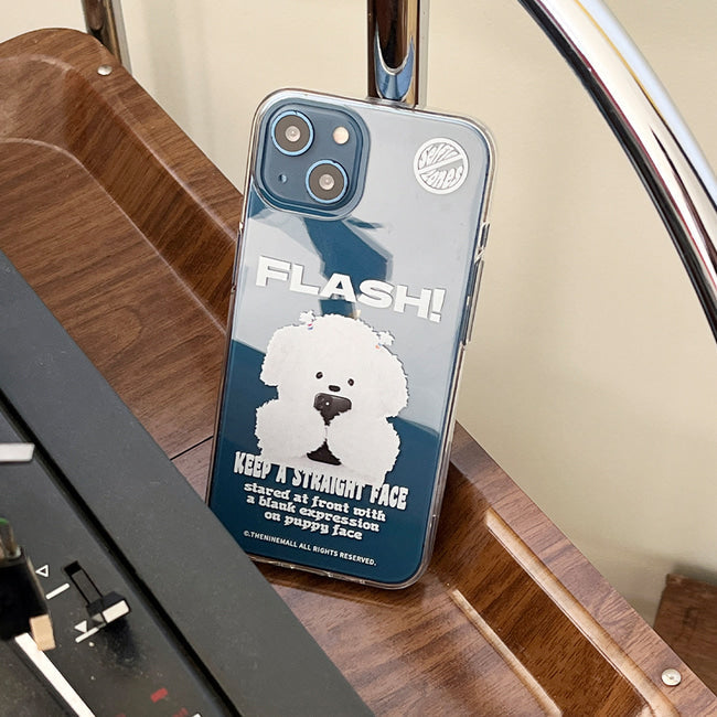 ｜THENINEMALL｜ Ppokku Basic Flash Clear Phone Case (3 types)