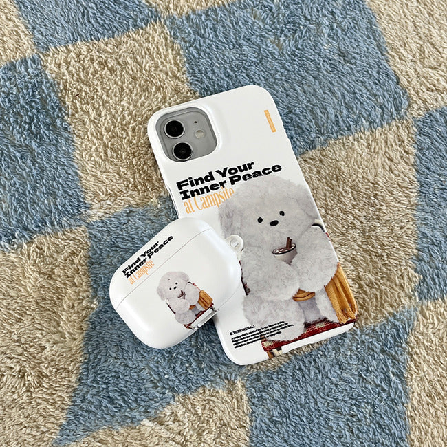 ｜THENINEMALL｜ Yellow Camping Ppokku Hard Phone Case (2 types)