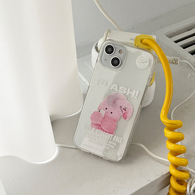 ｜THENINEMALL｜ Windy Basic Flash Clear Phone Case (3 types)