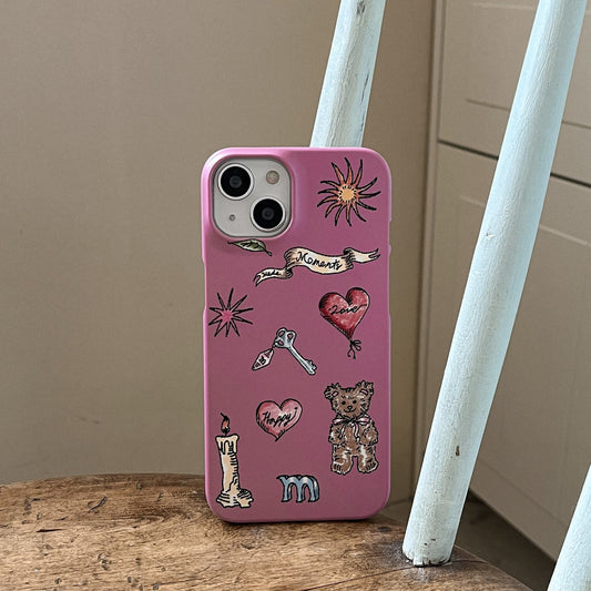 ｜Mademoment｜ Vintage Drawing Pattern Design Phone Case