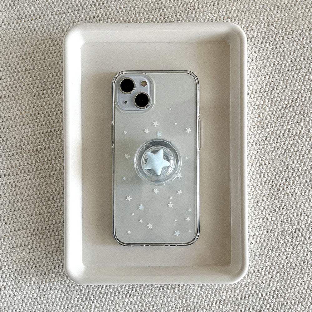 ｜Mademoment｜ Twinkle Star Pattern Design Clear Phone Case (3 Types)