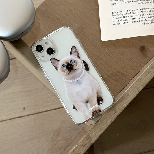｜Mademoment｜ Kitten Souvenir Pendant Design Clear Phone Case (3 Types)