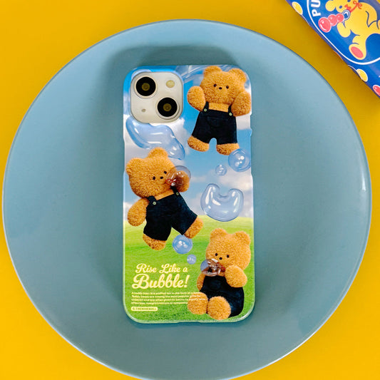 ｜THENINEMALL｜ Pattern Bubble Gummy Hard Phone Case (2 types)