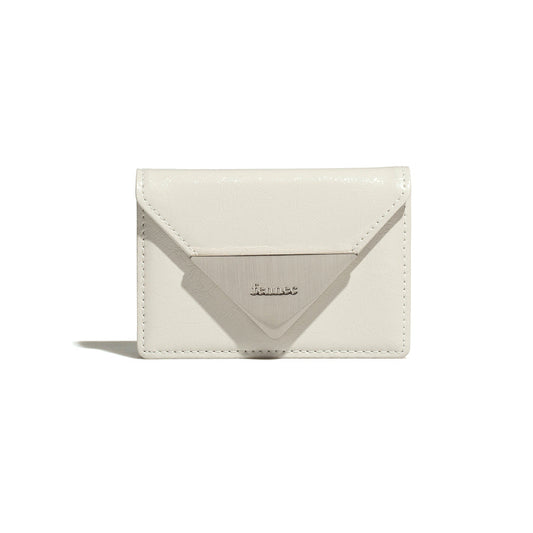 ｜Fennec｜ CRINKLE TRIANGLE ACCORDION POCKET - ECRU