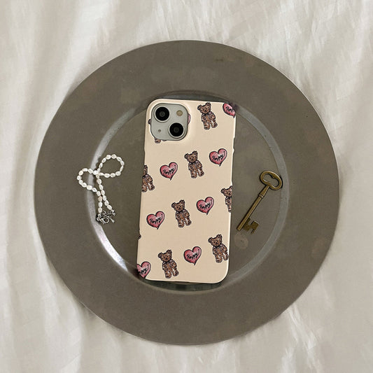 ｜Mademoment｜ Heart Teddy Pattern Design Phone Case