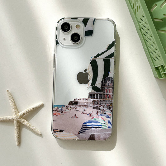 ｜Mademoment｜ Color Beach Design Clear Phone Case (3 Types)
