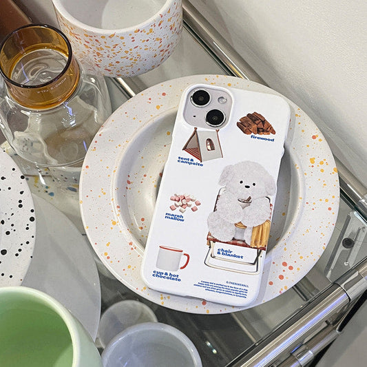 ｜THENINEMALL｜ Pattern Camping Ppokku Hard Phone Case (2 types)