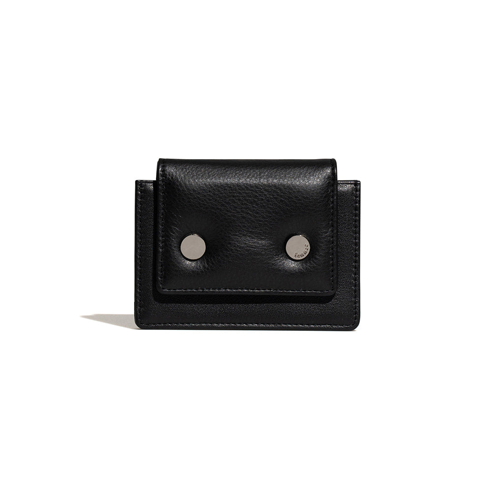 ｜Fennec｜ CIRCLE PADDING ACCORDION POCKET - BLACK