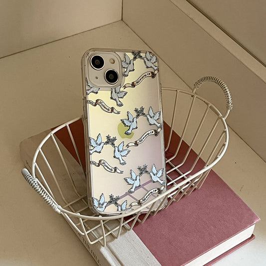 ｜Mademoment｜ Peaceful Memory Pattern Design Glossy Mirror Phone Case