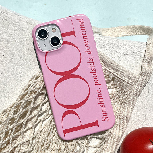 ｜Mademoment｜ Poolside Lettering Design Phone Case