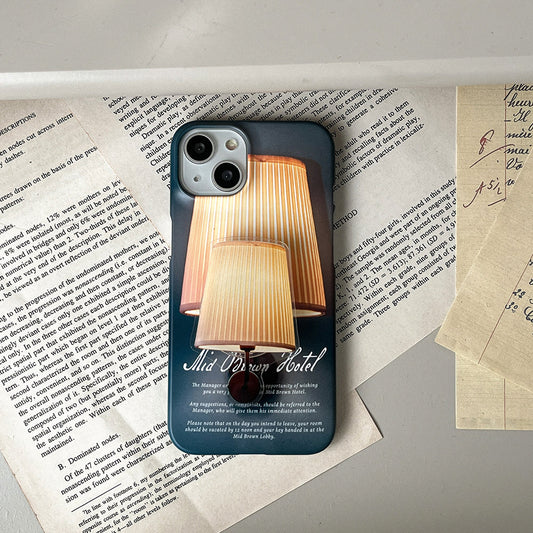 ｜Mademoment｜ Vintage Mid Brown Hotel Design Phone Case