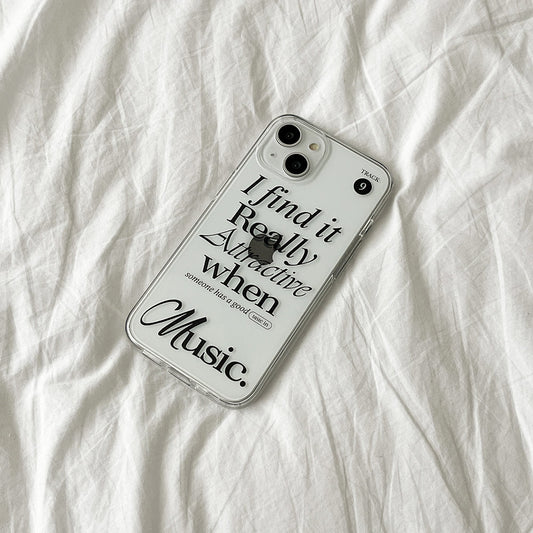 ｜Mademoment｜ Attractive Music Design Clear Phone Case (3 Types)