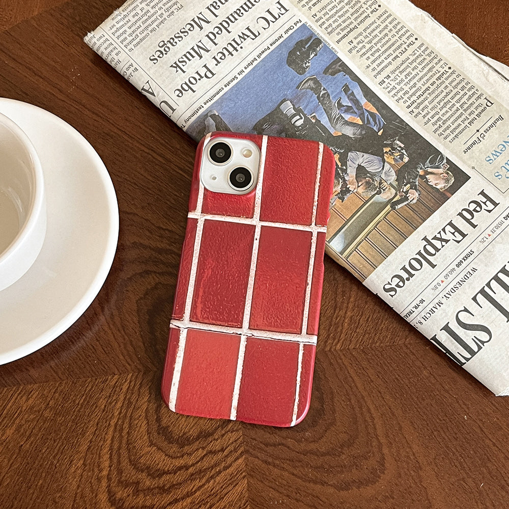 ｜Mademoment｜ Old Brown Tile Design Phone Case