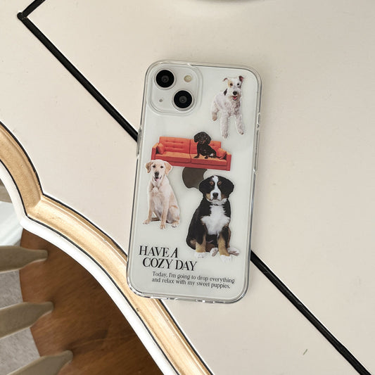 ｜Mademoment｜ Cozy Rest Day Design Clear Phone Case (3 Types)