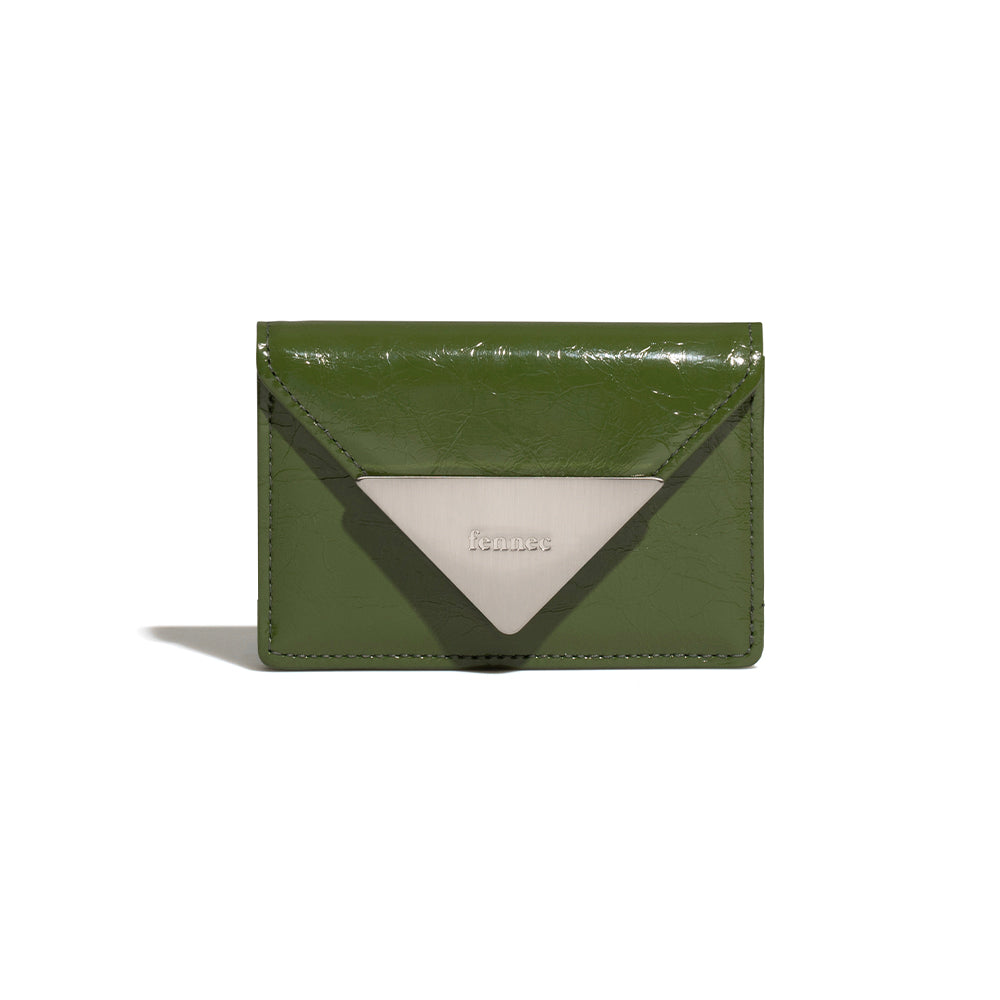 ｜Fennec｜ CRINKLE TRIANGLE ACCORDION POCKET - OLIVE