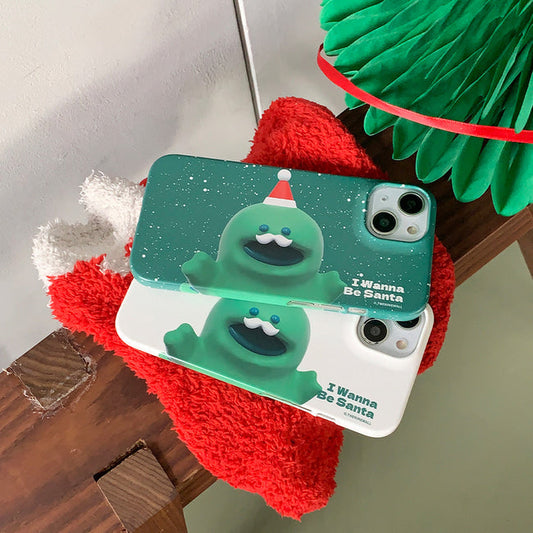 ｜THENINEMALL｜ Raptor Wannabe Santa Hard Phone Case (2 types)