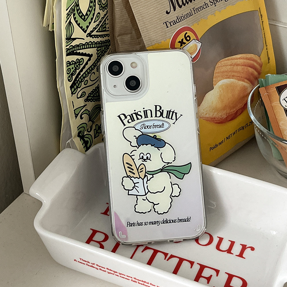 ｜Mademoment｜ Parisian Butty Design Glossy Mirror Phone Case
