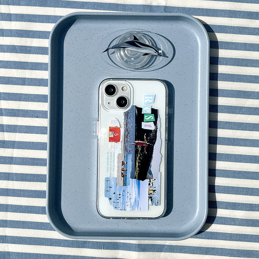 ｜Mademoment｜ Rest Today Design Clear Phone Case (3 Types)