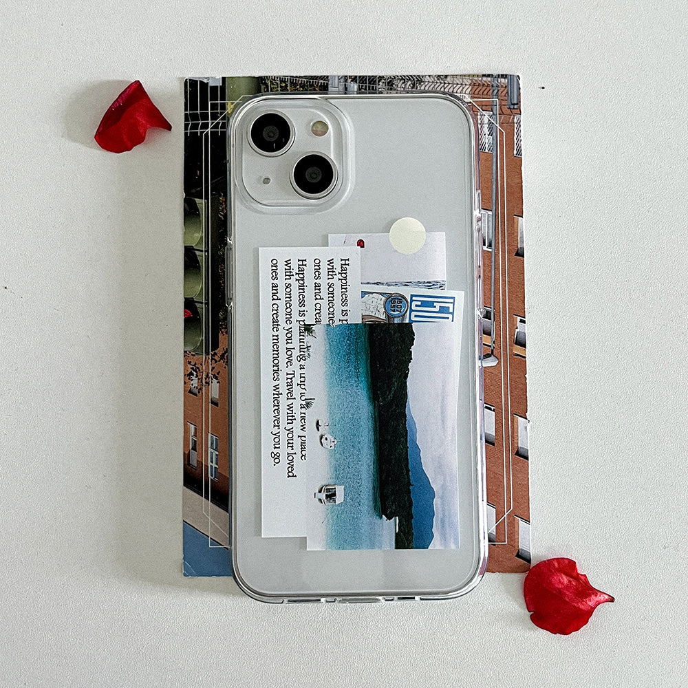 ｜Mademoment｜ Trip Sticker Design Clear Phone Case (3 Types)