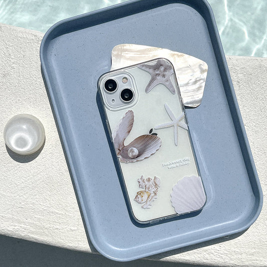 ｜Mademoment｜ Vintage Shell Design Clear Phone Case (3 Types)